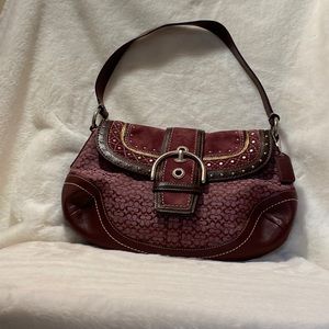 Coach Soho Signature Burgundy